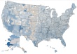 Dynamic Maps of Bank Card and Mortgage Delinquencies in the United States